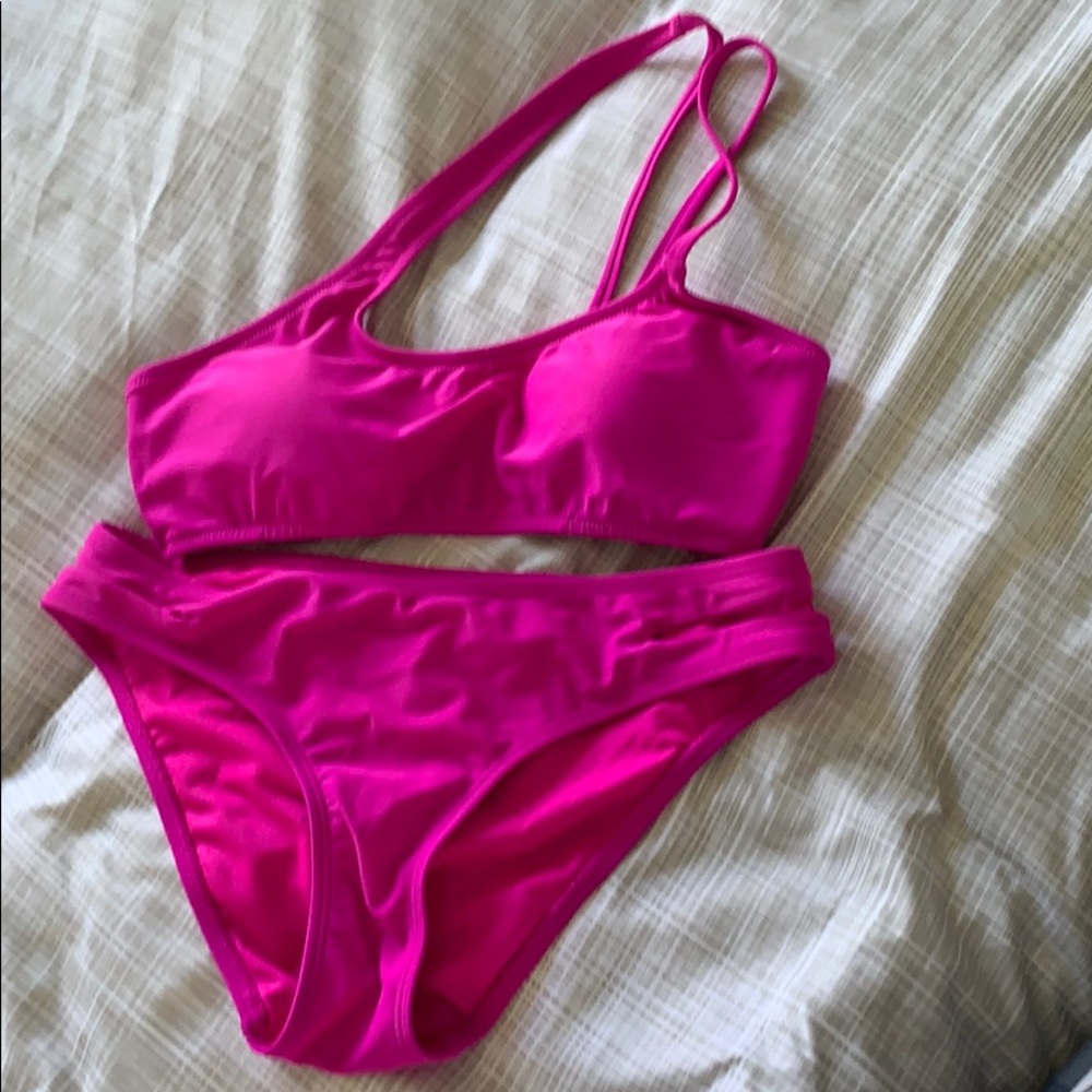 Hot pink bikini
